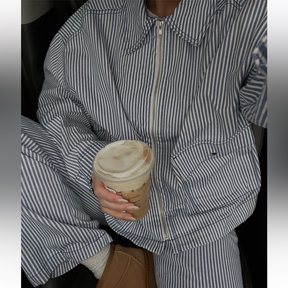 Blue Striped H&M Denim Set